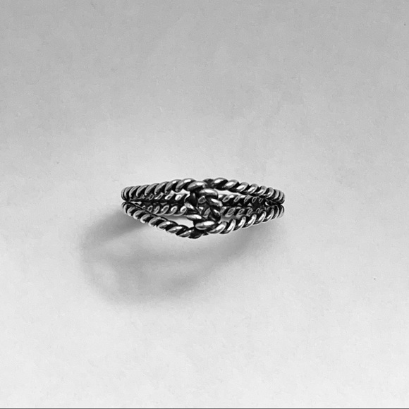 Sterling silver interwoven rope ring, rope ring, silver rope ring, dainty ring - Picture 8 of 9
